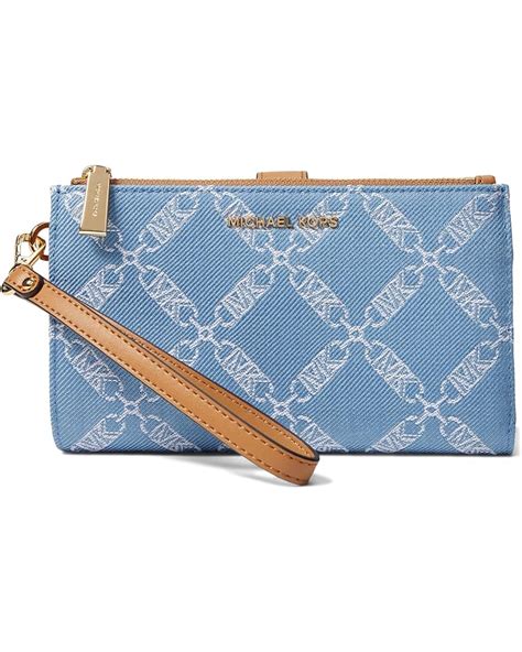 michael michael kors signature jet set double zip wristlet|Michael Kors dblzp wristlet.